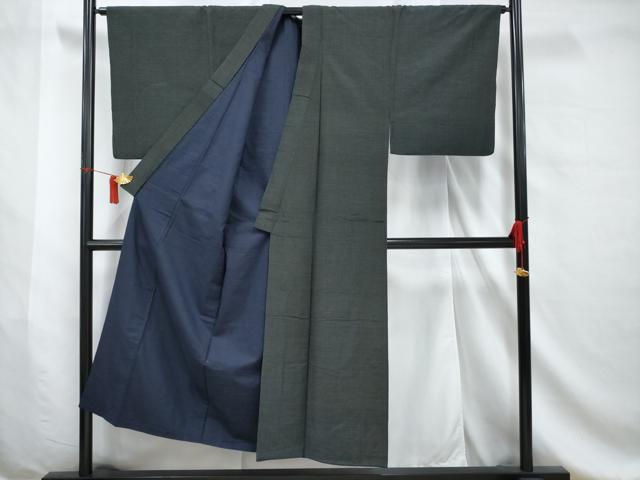 平和屋着物■男性　本場大島紬　格子　正絹　逸品　AAAZ7113gw