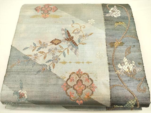 平和屋着物◎六通柄袋帯　唐織　花喰い鳥　華鳳繍錦文　金糸　正絹　逸品　未使用　CAAV3495ft(4)