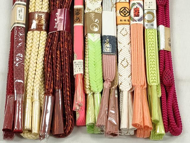 平和屋の平和屋着物●和装小物　帯締め10本セット　高麗組　唐組　大和組　礼装用　金糸　さが美・松坂屋扱い　逸品　未使用　CABK4977qe｜アングル3