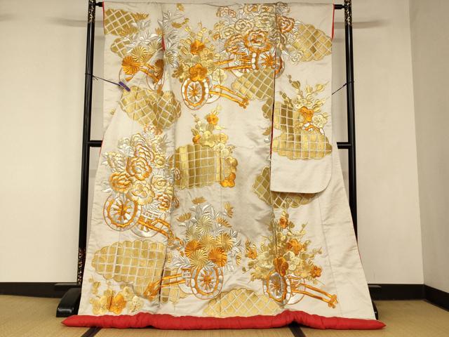 平和屋本店●色打掛 和装 婚礼 結婚式 花嫁 神社挙式 総刺繍 雲取り花車梅文 金銀糸...