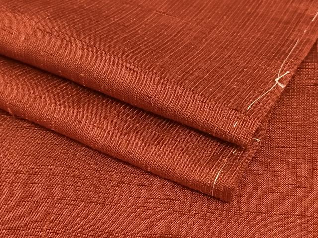 平和屋着物●上質な紬 色無地 蘇芳色 正絹 逸品 未使用 AAAY6614zg