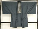 平和屋着物■男性 本場大島紬 長羽織 100亀甲 総詰め 正絹 逸品 AAAP2159bw