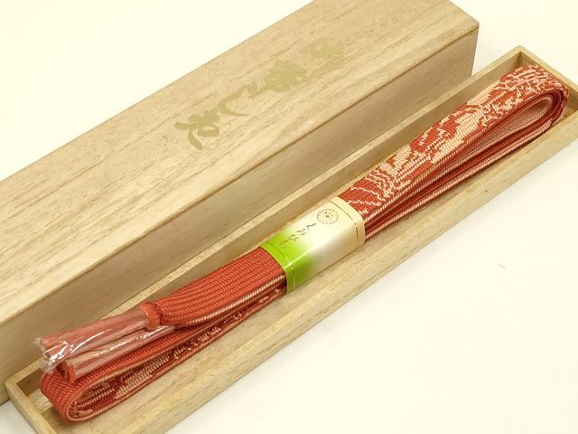 平和屋着物●和装小物　上質な帯締め　高麗組 綾出し　暈し　木箱付き　逸品　未使用　AABA5290ay