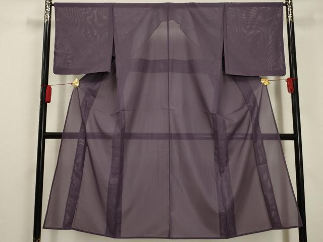 平和屋着物＊夏物　色無地　絽　竜胆色　洗える着物　未使用　AABA5610sx