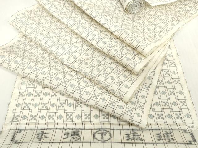 平和屋着物●本場琉球絣　紬　反物　着尺　逸品　未使用　DABH2269zzz