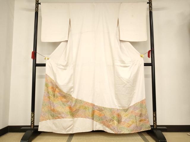 平和屋着物■豪華色留袖 駒刺繍 菱文 正絹 逸品 AAAP1511ja