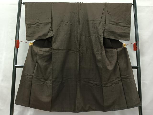 平和屋着物■男性 紬 格子 正絹 逸品 AAAS1311jh