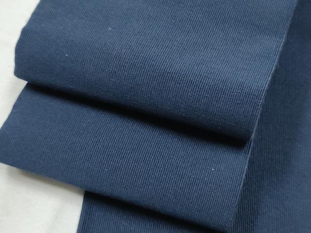 平和屋着物●男性 爪掻き本綴れ 角帯 藍鉄色 正絹 逸品 CABA0982hy