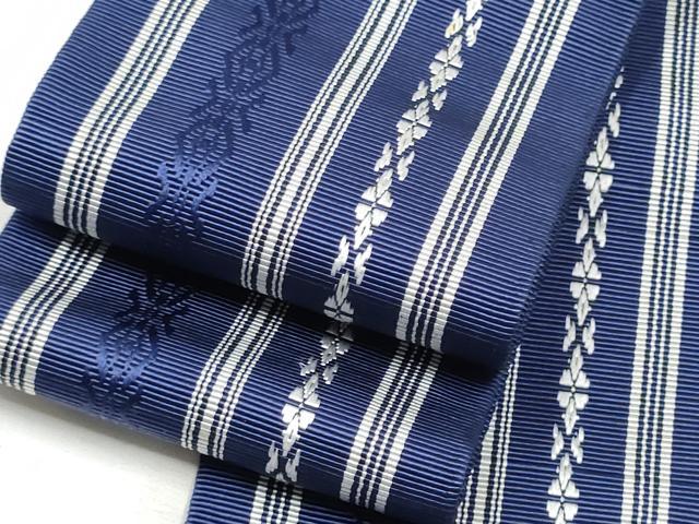 平和屋着物●男性 本場筑前博多織 角帯 献上 証紙付き 正絹 逸品 CABA0983hy