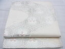 平和屋着物◎六通柄袋帯 唐織 流水花亀甲文 銀糸 逸品 BAAF9238du
