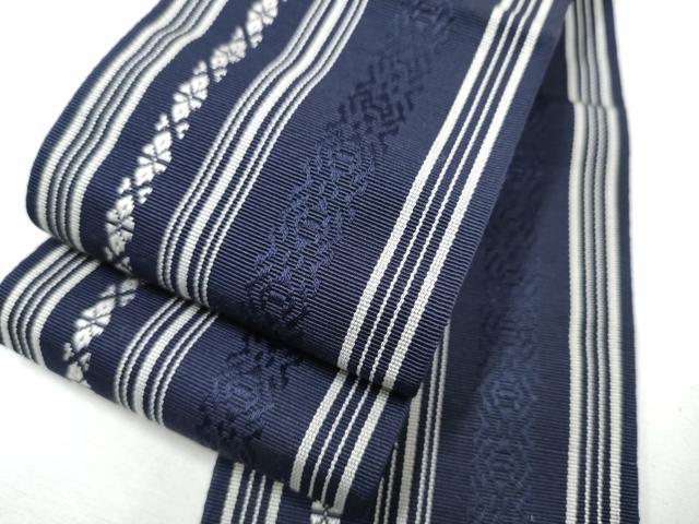 平和屋着物●男性 本場筑前博多織 角帯 献上 正絹 逸品 CABA0986hy