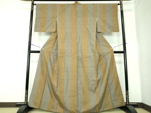 平和屋着物●上質な紬 変わり間道 正絹 逸品 DAAS3659ps 平和屋着物●上質な紬 変わり間道 正絹 逸品 DAAS3659ps