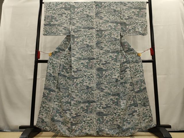 平和屋着物■上質な小紋 枝花文 正絹 逸品 AAAP4150jd