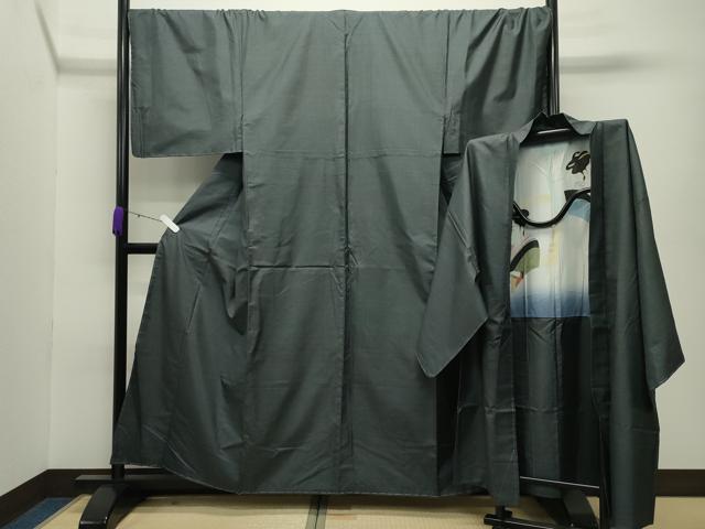 平和屋着物●男性　本場大島紬　アンサンブル　100亀甲　総詰め　キングサイズ　正絹　逸品　未使用　CABD8834gh