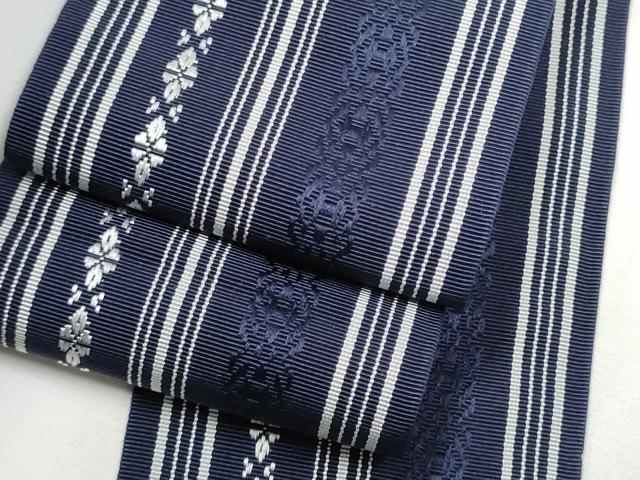 平和屋着物●男性 本場筑前博多織 角帯 献上 証紙付き 正絹 逸品 CABA0990hy