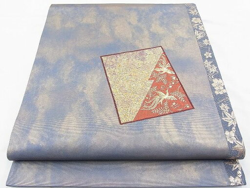 平和屋着物◎太鼓柄袋帯 唐織 色紙花鳥文 金糸 引箔 逸品 BAAF2894kj 平和屋着物◎太鼓柄袋帯 唐織 色紙花鳥文 金糸 引箔 逸品 BAAF2894kj
