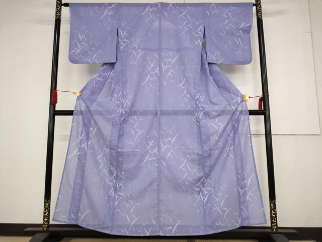 平和屋着物＊夏物　小紋　絽　草花文　洗える着物　AAAY0674st