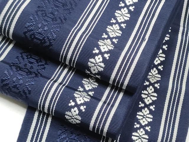 平和屋着物●男性 本場筑前博多織 角帯 献上 正絹 逸品 CABA0994hy