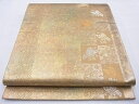 平和屋着物◎六通柄袋帯 慶長漆宝箔 金糸 引箔 逸品 BAAE8763cm