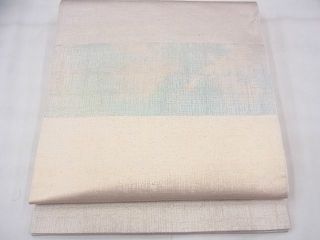 平和屋着物◎六通柄袋帯　横段文　金糸　逸品　BAAF3706fk