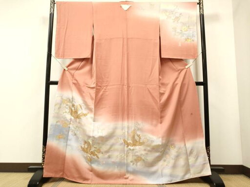 平和屋着物■訪問着 作家物 鳳凰花唐草文 暈し染め 金彩 正絹 逸品 CAAL3354id 平和屋着物■訪問着 作家物 鳳凰花唐草文 暈し染め 金彩 正絹 逸品 CAAL3354id