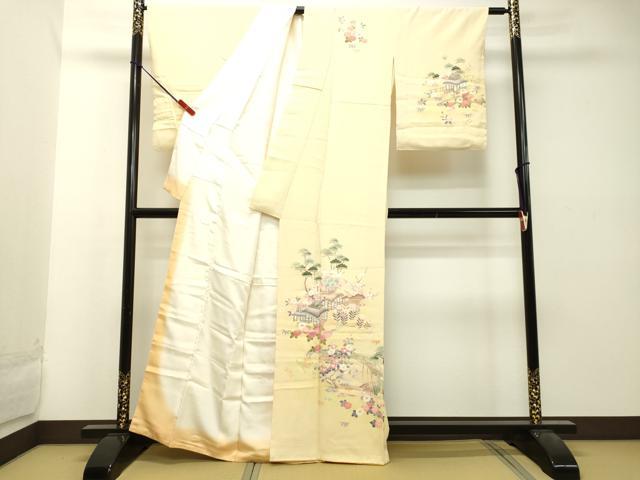 平和屋着物●本加賀友禅作家　和泉衛知　訪問着　風景文　暈し染め　正絹　逸品　DAAT1321tw