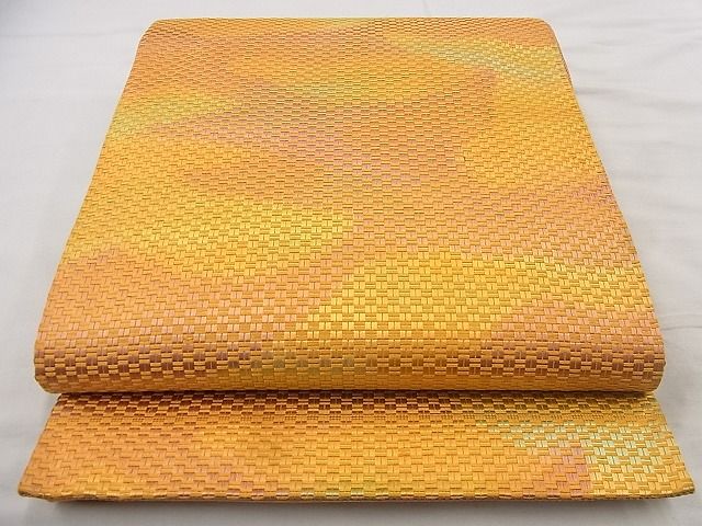 平和屋着物◎全通柄袋帯　変わり格子柄　逸品　BAAF1406qt