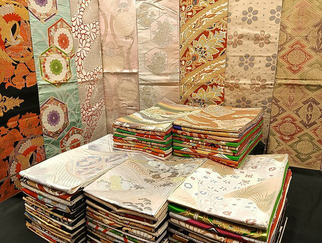 楽天平和屋平和屋着物■袋帯 西陣 まとめて100点 鳳凰 向かい鶴 蝶 風景 更紗 花柄 正倉院 佐賀錦 金銀糸 着用可能多数 未使用品あり 全て正絹 mmm989