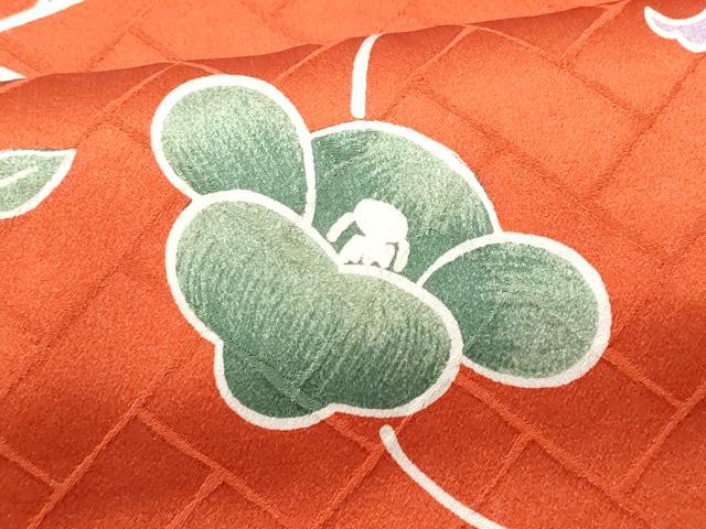 平和屋着物■上質な小紋　枝椿唐草文　正絹　逸品　CAAV7757fb(4)