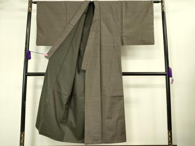 平和屋着物■極上　男性　本場大島紬　アンサンブル　長襦袢(無双仕立て)・長羽織セット　上村商店謹製　証紙付き　逸品　DZAA9203kh5