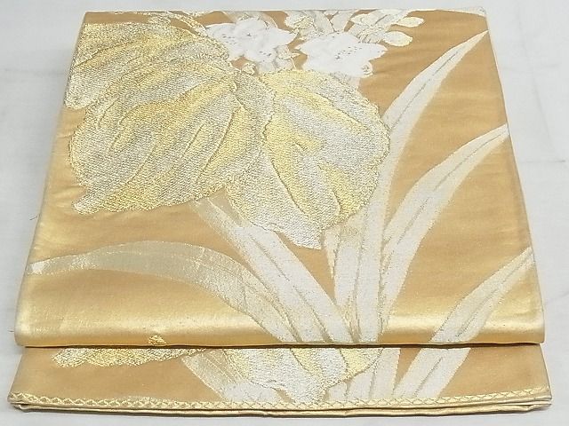 平和屋着物◎六通柄袋帯 林道 金糸 正絹 逸品 AAAJ4343Ast