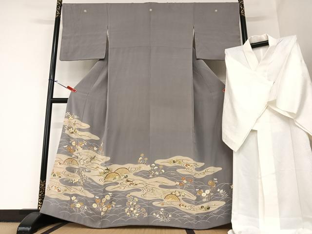 平和屋着物○創業460年・千總 小紋 芝地紋 暈し染め 松坂屋