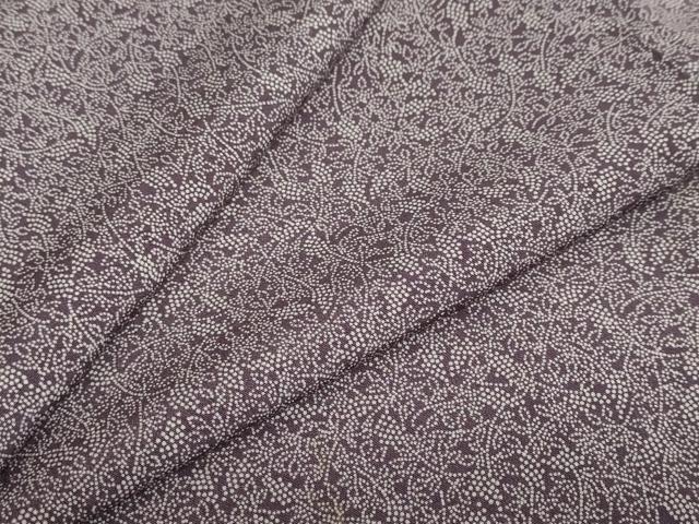 平和屋着物●重要無形文化財　人間国宝　中村勇二郎　江戸小紋　南天蔦の葉文　正絹　逸品　DAAZ7464ud