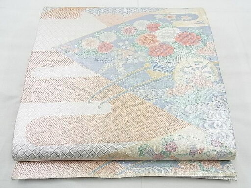 平和屋着物◎宝珠本佐賀錦 六通柄袋帯 エ霞吉祥花車文 九百錦 金銀糸 逸品 BAAE4656vj 平和屋着物◎宝珠本佐賀錦 六通柄袋帯 エ霞吉祥花車文 九百錦 金銀糸 逸品 BAAE4656vj