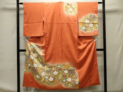 平和屋着物■訪問着 手描き 枝花文 暈し染め 正絹 逸品 CAAQ8782in 平和屋着物■訪問着 手描き 枝花文 暈し染め 正絹 逸品 CAAQ8782in
