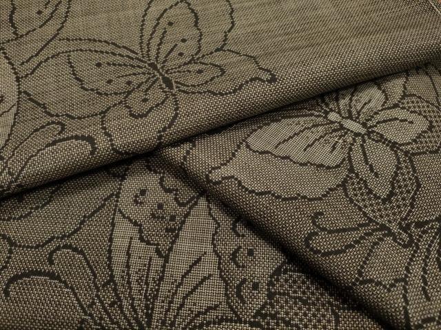 平和屋着物●本場大島紬　9マルキ　舞蝶文　正絹　逸品　未使用　CAAY6778gh(4.0)