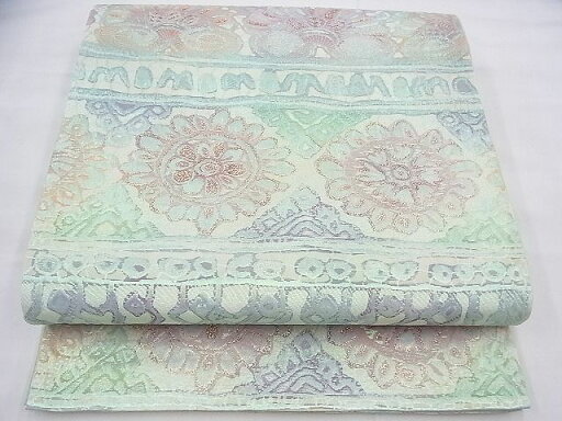 平和屋着物◎全通柄袋帯 横段花文 金糸 引箔 逸品 BAAI6488th 平和屋着物◎全通柄袋帯 横段花文 金糸 引箔 逸品 BAAI6488th