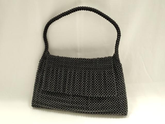平和屋の平和屋着物●和装小物　和装バッグ　黒珊瑚　ブラックコーラル　ハンドバッグ　鑑別書付き　逸品　AABG0741ay｜アングル2