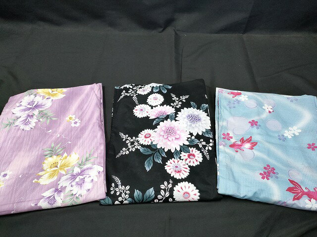 楽天平和屋平和屋本店■浴衣 まとめて 3点 金魚 花柄 など 着用可能多数 ppp2534 km