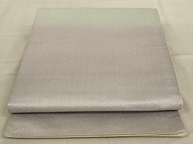 平和屋着物◎佐賀錦　全通柄袋帯　霞文　銀糸　正絹　逸品　AABC4424ou