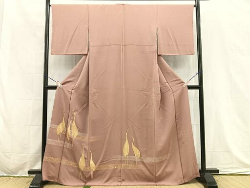 平和屋着物■本場奄美大島泥染 赤塚次男 色留袖 縫史宝織 光琳吉祥鶴 証紙付き 正絹 逸品 BAAS4928wb 平和屋着物■本場奄美大島泥染 赤塚次男 色留袖 縫史宝織 光琳吉祥鶴 証紙付き 正絹 逸品 BAAS4928wb
