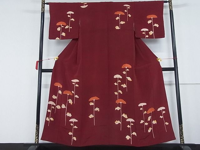平和屋着物■付下げ 枝花文 正絹 逸品 AAAJ2298Agk
