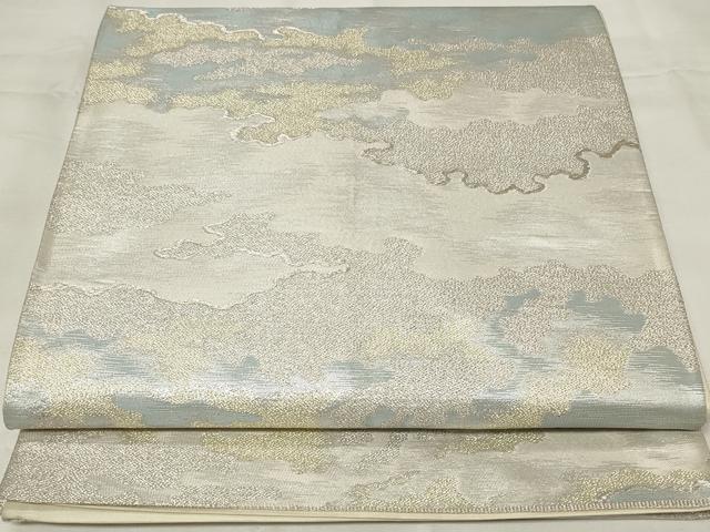 平和屋着物◎六通柄袋帯　霞文　金銀糸　正絹　逸品　CAAY2239in