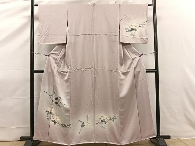 平和屋着物■訪問着 友禅 休み鳥枝葉文 暈し染め 正絹 逸品 CAAQ5833ua