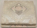 平和屋着物◎六通柄袋帯 向かい鳥菱花文 銀糸 逸品 CAAE3634ku
