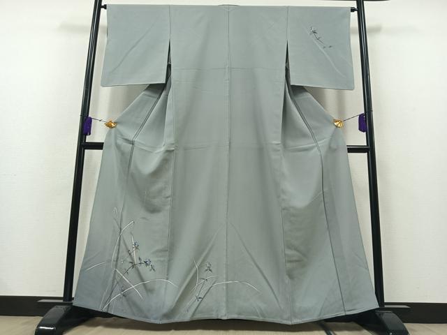 平和屋着物▽訪問着単衣手描き枝花文...