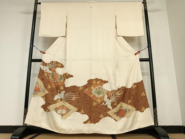 Other - 平和屋着物●豪華色留袖　駒刺繍　鳳凰花菱文　金彩　正絹　逸品　AABC4954zg