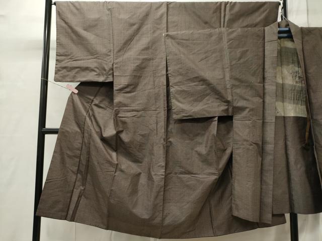 平和屋着物■男性 本場大島紬 アンサンブル 横段文 正絹 逸品 CABB1988ou