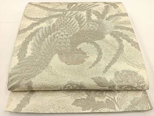 平和屋着物◎西陣 六通柄袋帯 鳳凰文 プラチナ箔九百瑞錦 正絹 逸品 BAAT5515yt 平和屋着物◎西陣 六通柄袋帯 鳳凰文 プラチナ箔九百瑞錦 正絹 逸品 BAAT5515yt