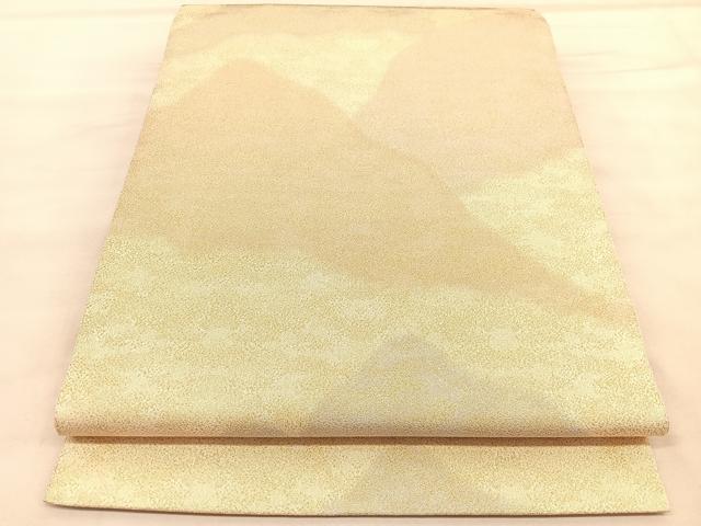 平和屋着物◎西陣　全通柄袋帯　砂子綴れ　遠山文　金糸　証紙付き　正絹　逸品　未使用　BAAU8240hv